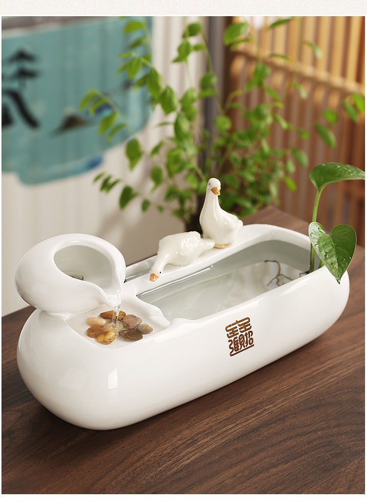 流水鱼缸摆件