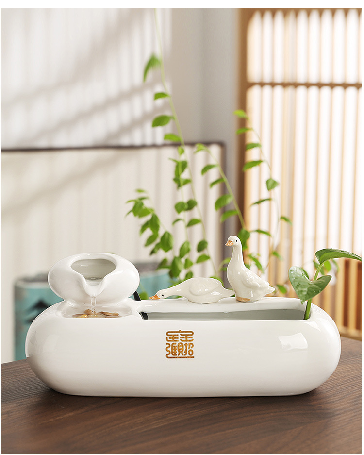 流水鱼缸摆件